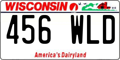 WI license plate 456WLD