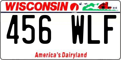 WI license plate 456WLF
