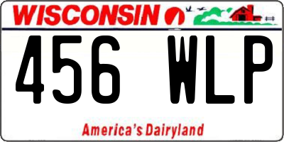 WI license plate 456WLP