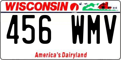 WI license plate 456WMV