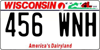 WI license plate 456WNH