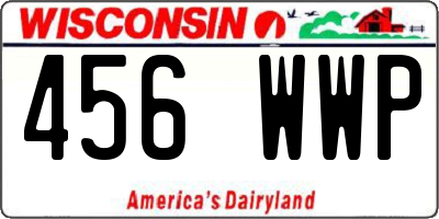 WI license plate 456WWP