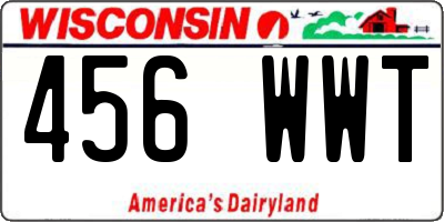 WI license plate 456WWT