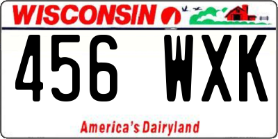 WI license plate 456WXK