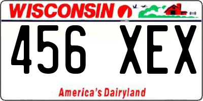 WI license plate 456XEX