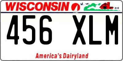 WI license plate 456XLM