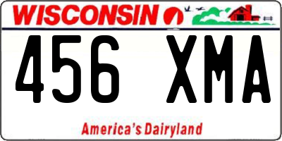 WI license plate 456XMA