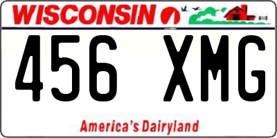 WI license plate 456XMG