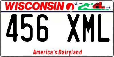 WI license plate 456XML