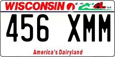 WI license plate 456XMM
