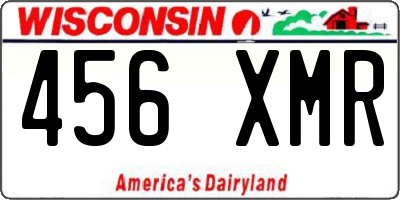 WI license plate 456XMR