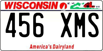 WI license plate 456XMS