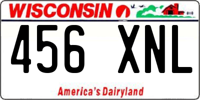 WI license plate 456XNL