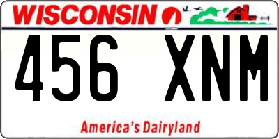 WI license plate 456XNM