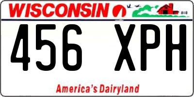 WI license plate 456XPH
