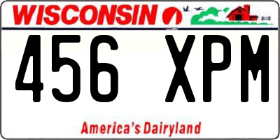 WI license plate 456XPM