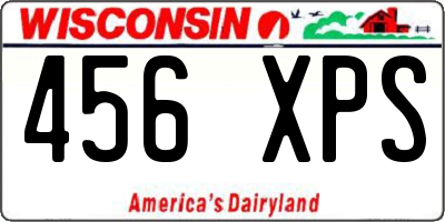 WI license plate 456XPS