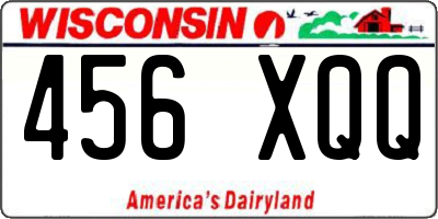 WI license plate 456XQQ