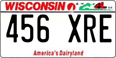 WI license plate 456XRE