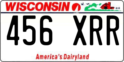 WI license plate 456XRR