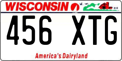 WI license plate 456XTG