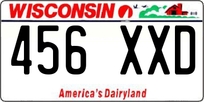 WI license plate 456XXD
