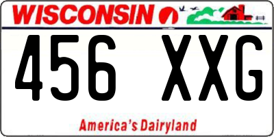 WI license plate 456XXG