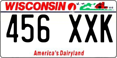 WI license plate 456XXK