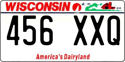 WI license plate 456XXQ