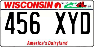 WI license plate 456XYD