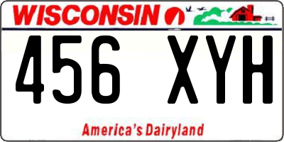 WI license plate 456XYH