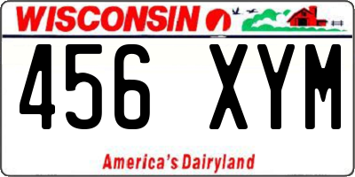 WI license plate 456XYM