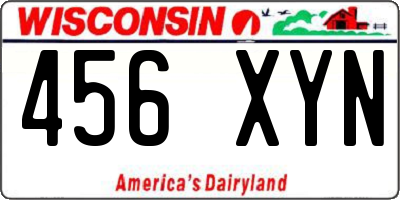 WI license plate 456XYN