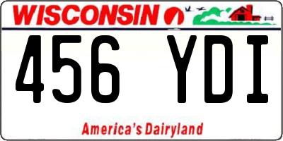 WI license plate 456YDI