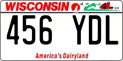 WI license plate 456YDL