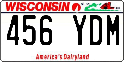 WI license plate 456YDM