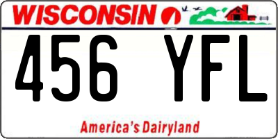 WI license plate 456YFL