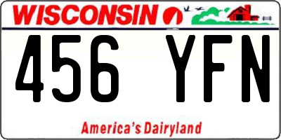 WI license plate 456YFN