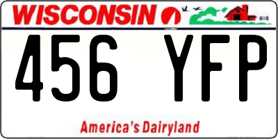 WI license plate 456YFP