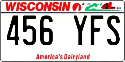 WI license plate 456YFS