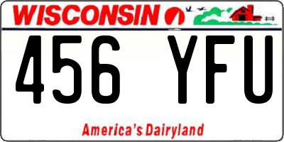WI license plate 456YFU