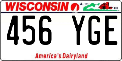 WI license plate 456YGE