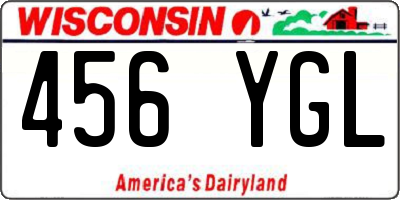 WI license plate 456YGL