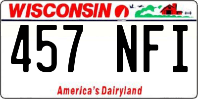 WI license plate 457NFI
