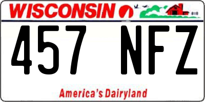 WI license plate 457NFZ