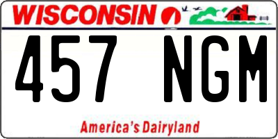 WI license plate 457NGM