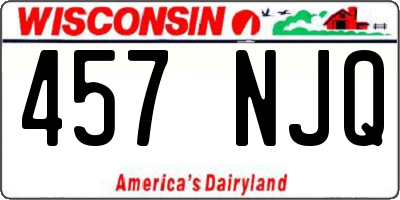 WI license plate 457NJQ