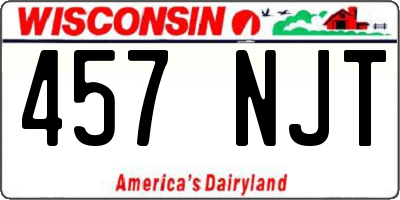 WI license plate 457NJT