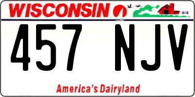 WI license plate 457NJV