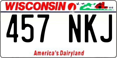 WI license plate 457NKJ